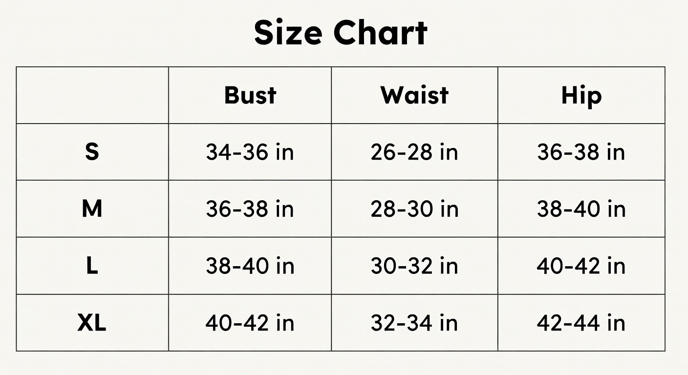 Size Chart Visual Guide